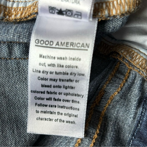 Good American Dark Blue Cropped Jeans - Picture 9 of 11